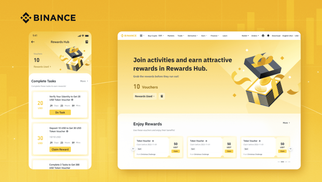Binance account Rewards Center