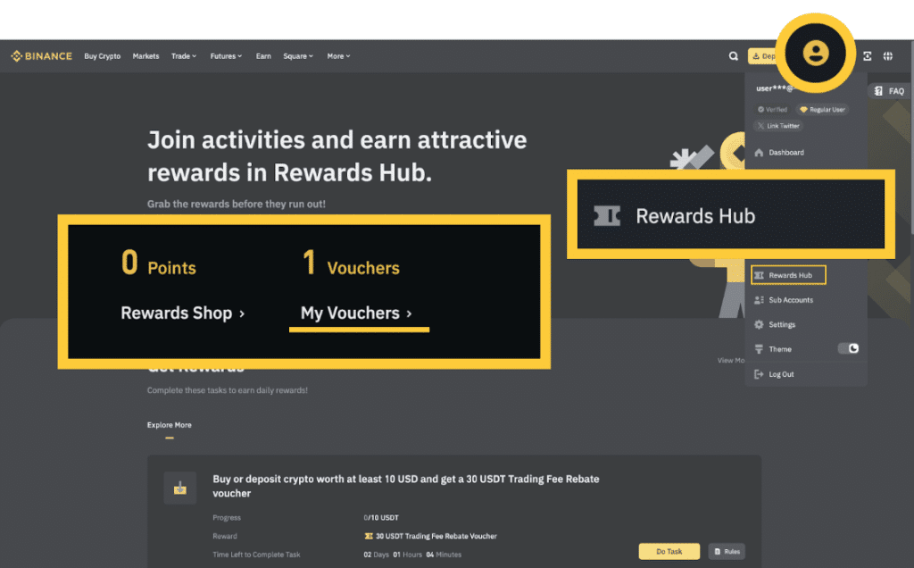 Binance fee vouchers 