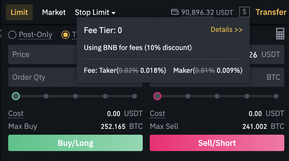 Trading Fee Discount