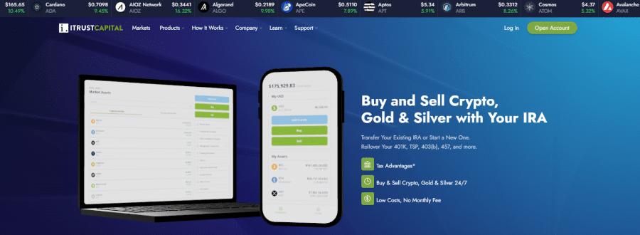 iTrustCapital - Best for Crypto IRAs